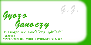 gyozo ganoczy business card